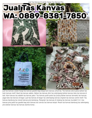O88ᑫ–838l–785O (WA) Tas Kanvas Anak Model Tas Kanvas Pria