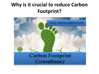 Why is it crucial to reduce Carbon Footprint