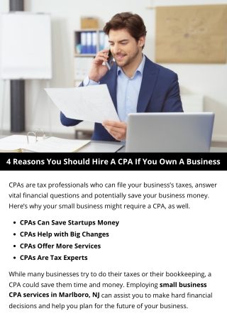 4 Reasons You Should Hire A CPA If You Own A Business