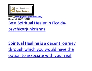 Best Spiritual Healer in Florida- psychicarjunkrishna