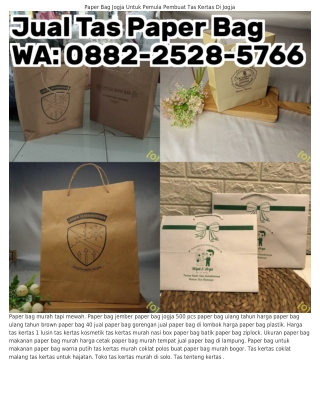 ౦88ᒿ-ᒿ5ᒿ8-57ϬϬ (WA) Harga Tas Kertas Coklat Polos Daftar Harga Paper Bag Di Jogj