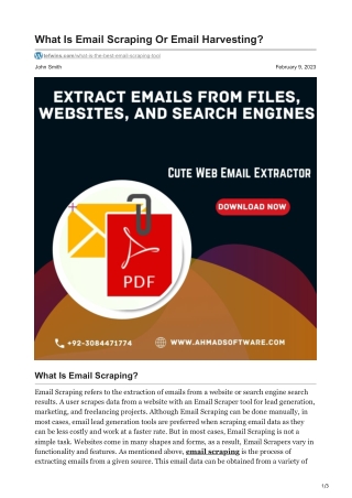 1What Is Email Scraping Or Email Harvesting