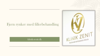 Fjern rynker med fillerbehandling