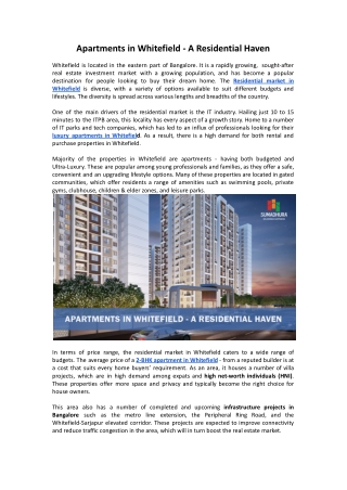 Apartments in Whitefield - A Residential Haven.docx