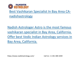 Best Vashikaran Specialist In Bay Area CA- nadishastrology