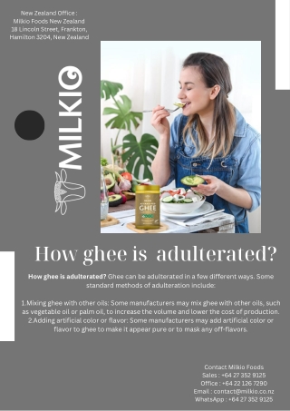 How ghee is adulterated