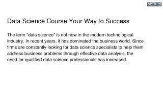 Data Science Training in Noida