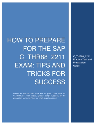 How to Prepare for the SAP C_THR88_2211 Exam_ Tips and Tricks for Success