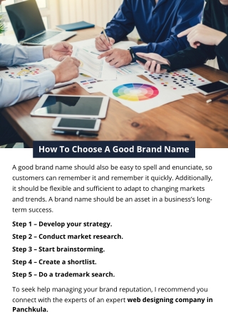 How To Choose A Good Brand Name