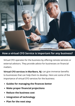 How a virtual CFO Service is important for any business