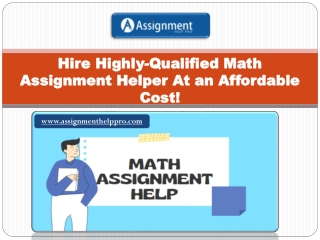 Online Math Assignment Help USA From Ph.D. Tutors - Cheapest Price!