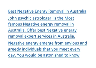 Best Negative Energy Removal in Australia