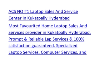 LaptopLaptop Service Cent Service Center And Reapir Service Kukatpally Hyderabad