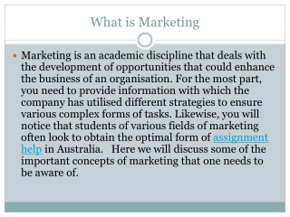 What is Marketing