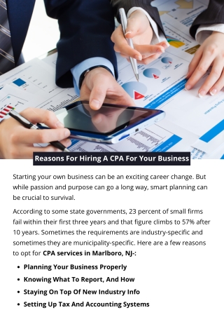 Reasons For Hiring A CPA For Your Business