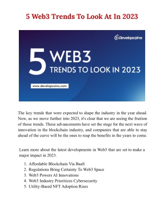 5 Web3 Trends To Watch In 2023