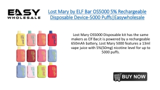 Lost Mary by ELF Bar OS5000 5% Rechargeable Disposable Device-5000 Puffs