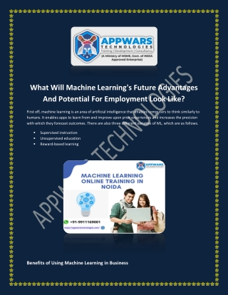 What Will Machine Learning's Future Advantages And Potential For Employment Look