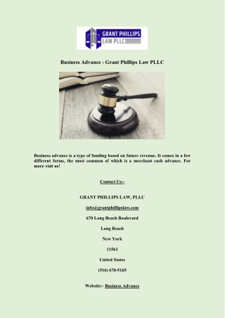 Business Advance - Grant Phillips Law PLLC