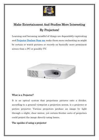 Projector Dealers Near me | Call  91- 9870270414 |   Av core