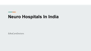 Neuro Hospitals In India