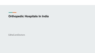 Orthopedic Hospitals In India