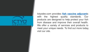 Fish Vaccine Adjuvant  Ictyodev.com