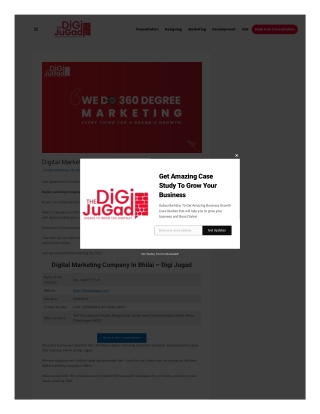 Digital Marketing Agency in Bhilai – DIGI JUGAD PVT. LTD.