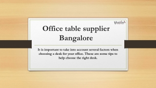 Office table supplier Bangalore