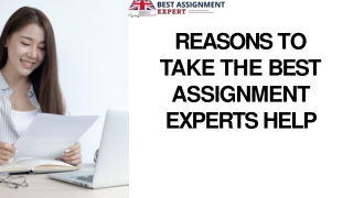 Reasons to take the best assignment experts help