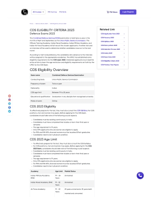 Know CDS Eligibility 2023