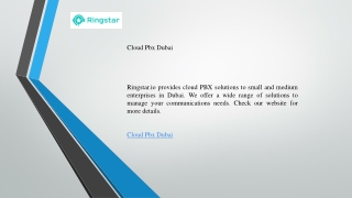 Cloud Pbx Dubai   Ringstar.io