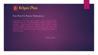 Ethnic Plus  Ethnicplus.in