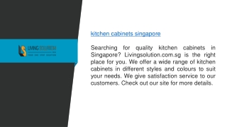 Kitchen Cabinets Singapore  Livingsolution.com.sg