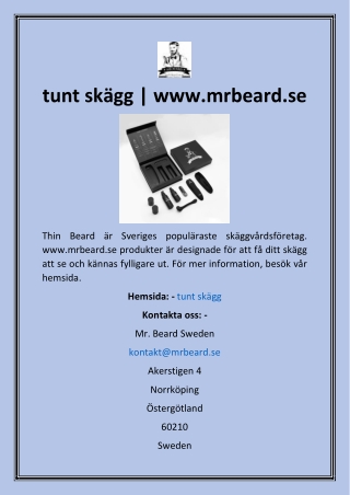 tunt skägg  www.mrbeard.se