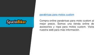 Comprar parabrisas para motos custom