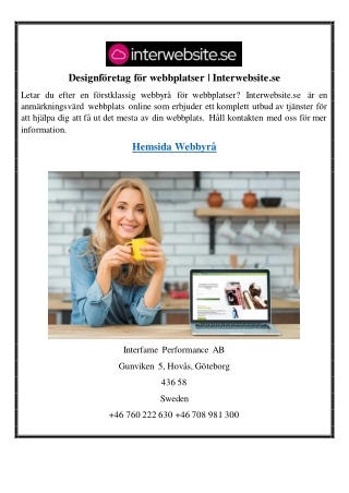 Designföretag för webbplatser Interwebsite.se