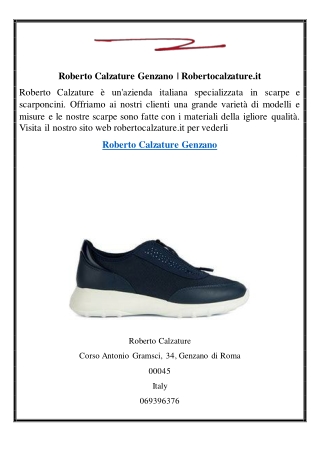 Roberto Calzature Genzano  Robertocalzature.it