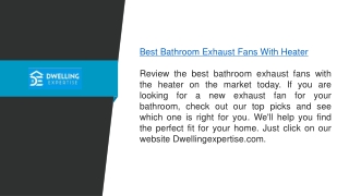 Best Bathroom Exhaust Fans With Heater  Dwellingexpertise.com