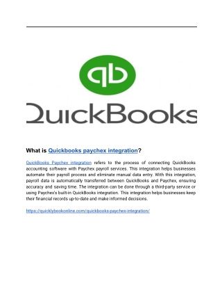 What is Quickbooks paychex integration (2)