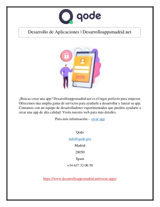 Desarrollo de Aplicaciones | Desarrolloappsmadrid.net