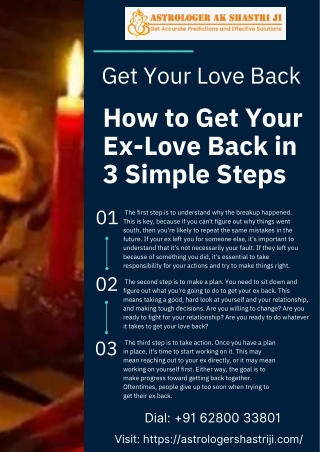 Get Your Love Back | Call Now |  91 62800-33801