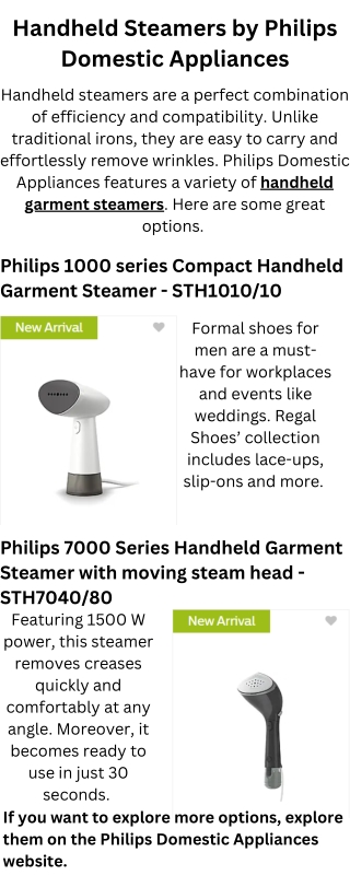 Handheld Steamers by Philips Domestic Appliances