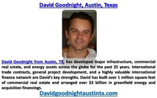 David Goodnight on why people prefer to invest in residential real estate