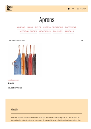 Australian Leather Aprons - Shop Handmade and Unique Designs Online