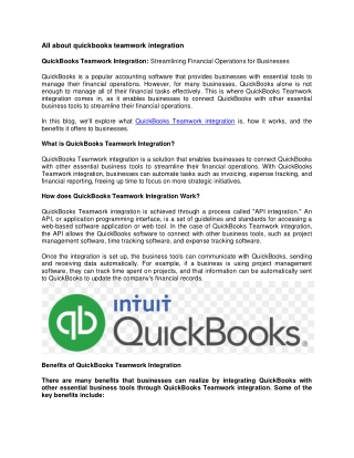 quickbooks teamwork integration