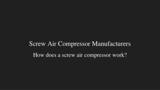 Screw Air Compressor Manufacturers (1)