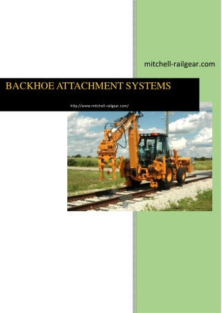 BACKHOE ATTACHMENT SYSTEMS