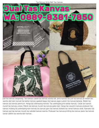 O88ᑫ•838l•ᜪ85O (WA) Tas Kanvas Motif Daun Produksi Tas Kanvas Tote Bag