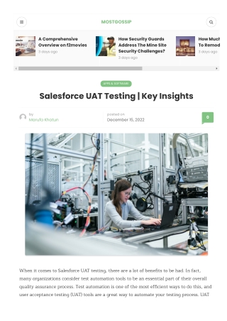 Salesforce UAT Testing  Key Insights